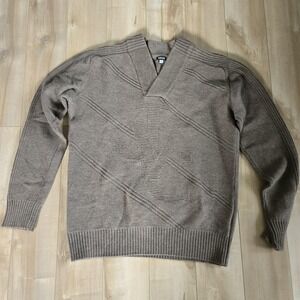Vintage Versace Jeans Couture Merino Wool Sweater – Shawl V-Neck Knit Pullover